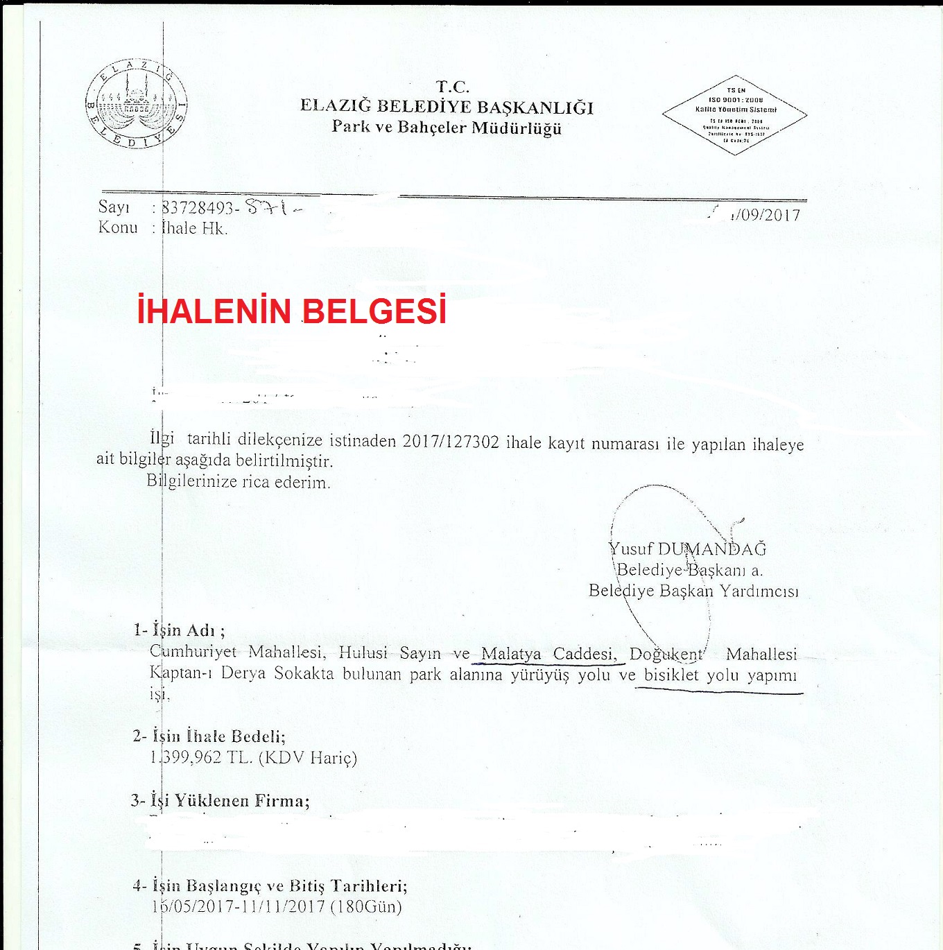DENETLEDİĞİN GİBİ, İHALESİNİ DE YAPMIŞSIN?