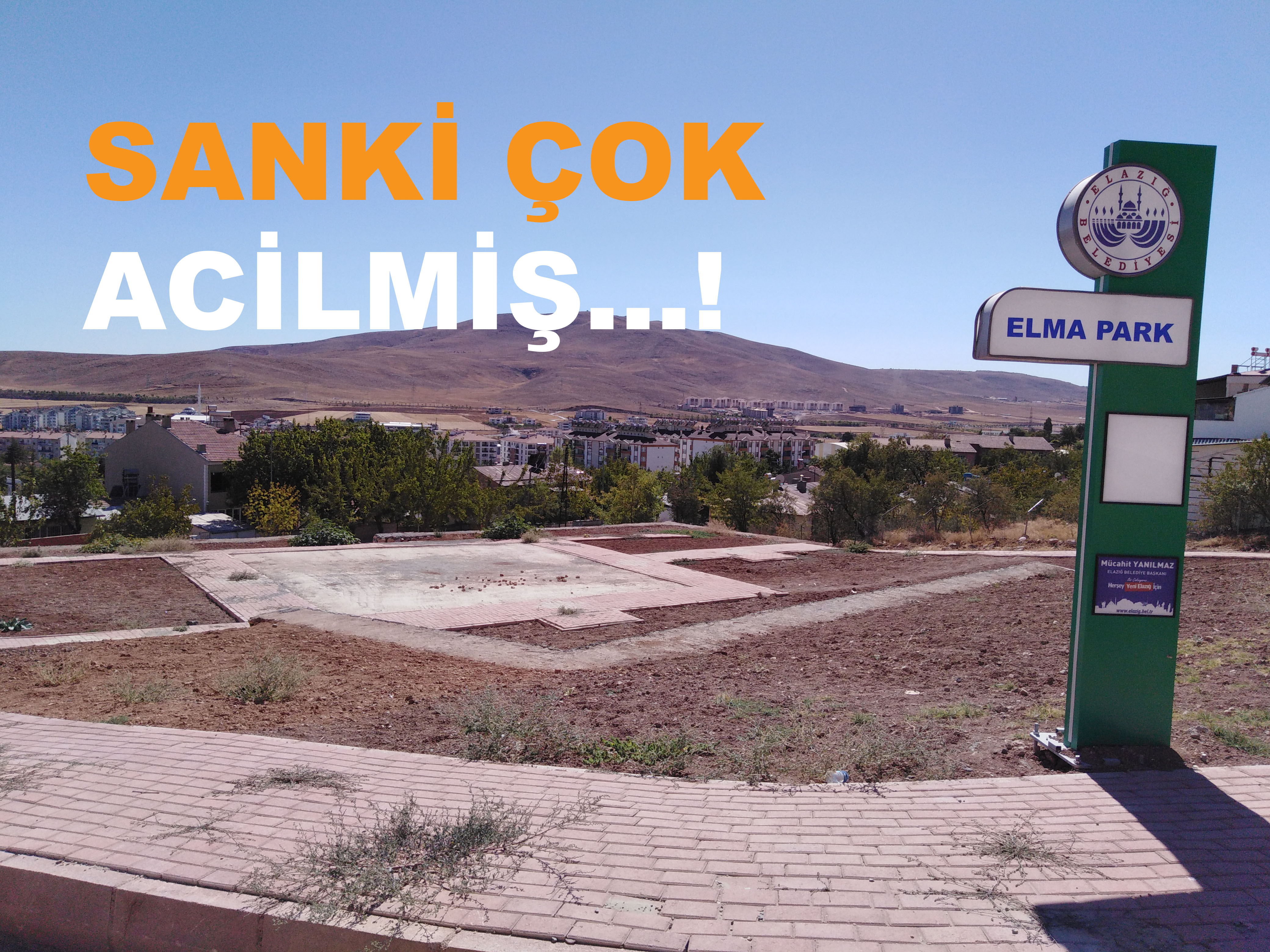 BOŞ PARKA "ELMA" TABELASINI ASMIŞLAR