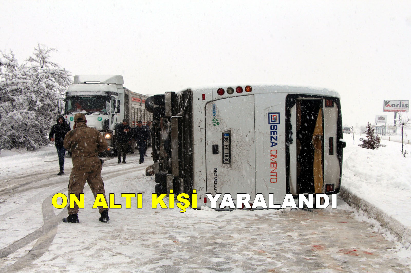 İŞÇİ SERVİSİ DEVRİLDİ