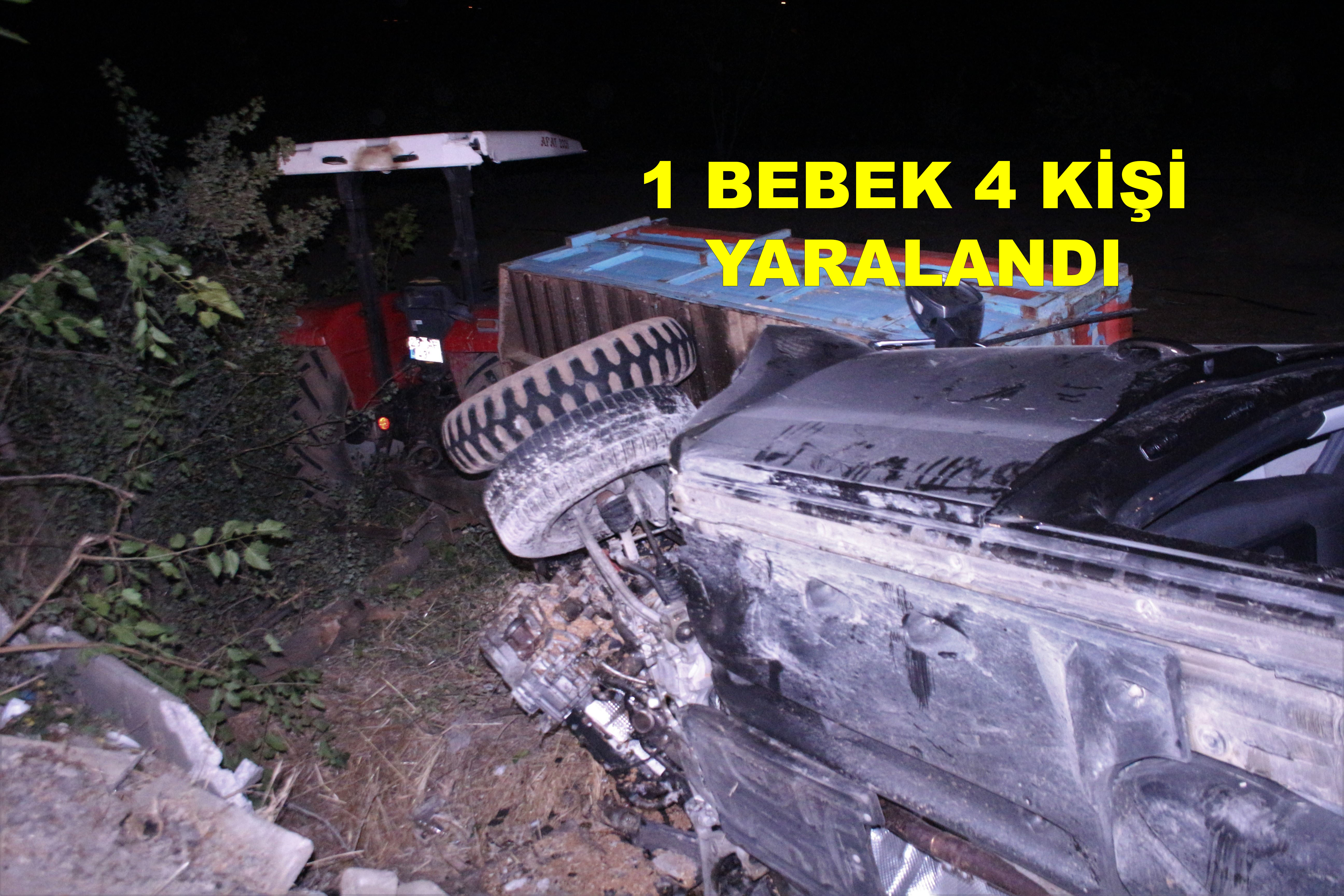 OTOMOBİL İLE KAMYON ÇARPIŞTI