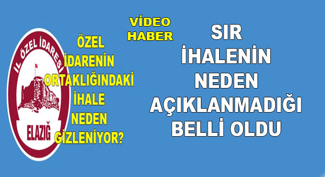 İHALEYİ OLUŞTURAN ŞARTLAR MI OLUŞTURULMADI ?
