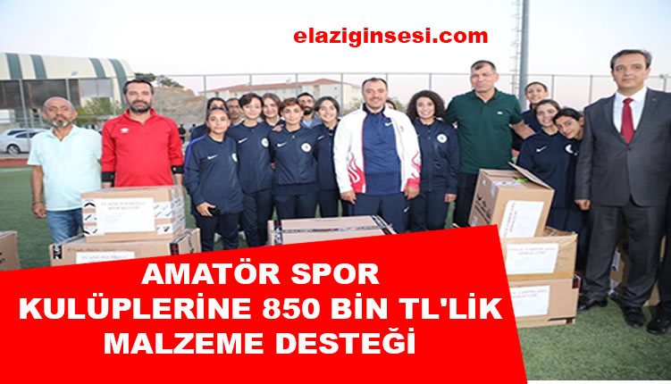AMATÖR SPOR KULÜPLERİNE 850 BİN TL'LİK MALZEME DESTEĞİ