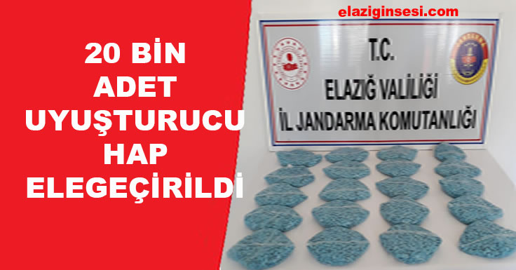 20 BİN ADET UYUŞTURUCU HAPELEGEÇİRİLDİ