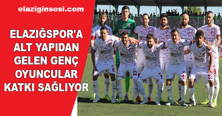 ELAZIĞSPOR'A ALT YAPIDAN GELEN GENÇ OYUNCULAR KATKI SAĞLIYOR
