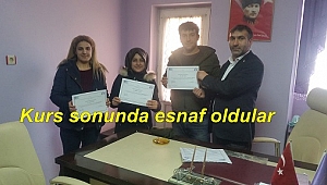 SERTİFİKA ALANLARIN 15'İ ESNAF OLDU