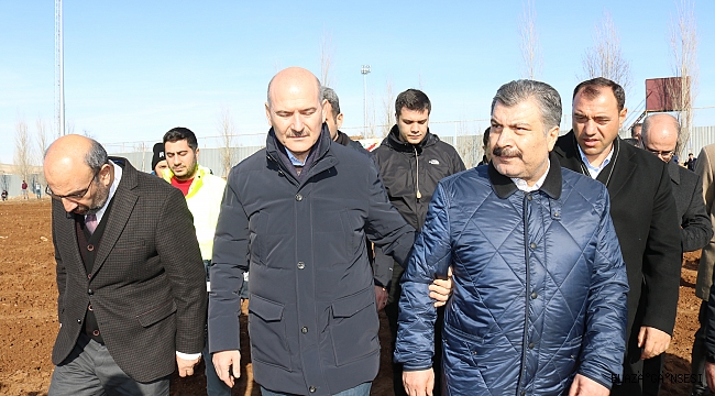 BAKANLAR, KONTEYNER KENT YAPILACAK ALANDA İNCELEMELERDE BULUNDU