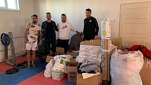 124 KULÜBÜN GÖNDERDİĞİ MALZEMELER DAĞITILMAYA BAŞLANDI