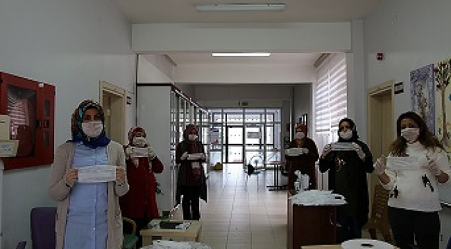 ENGELLİ VE ÖZEL BİREYLERDE MASKE ÜRETMEYE BAŞLADI