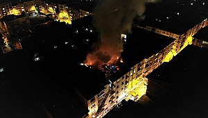 Yangında üç bina zarar gördü