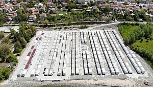 Elazığ Sivrice İlçesi kent merkezinde 4 Konteyner kent kuruldu
