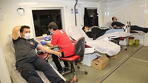 İtfaiyecilerden kan desteği