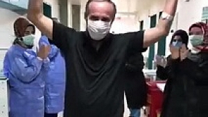 Koronayı yenen 60'ıncı hasta böyle uğurlandı