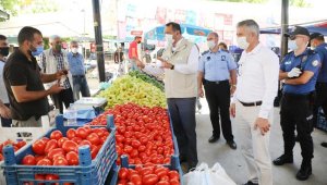 Elazığ'da pazar yerlerinde Covid-19 denetimi