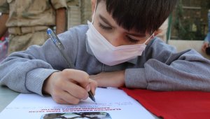 Azerbaycanlı çocuktan cephedeki babasına mektup