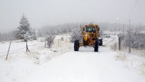 Elazığ'da kar nedeniyle 13 köy yolu ulaşıma kapalı