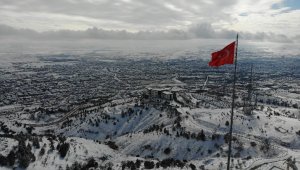 Harput'tan kar manzaraları