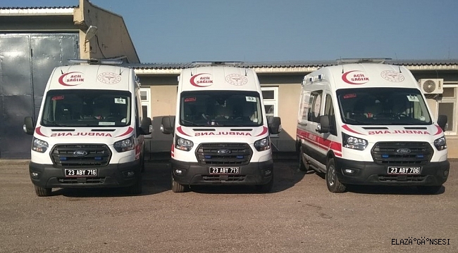 Elazığ'da 4 yeni ambulans hizmete girdi