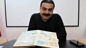 Baba oğul 60 yılda bin 100 adet pul biriktirdi