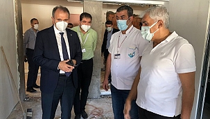 Rektör Prof. Dr. Göktaş, Üniversite Hastanesi'nde devam eden çalışmaları inceledi