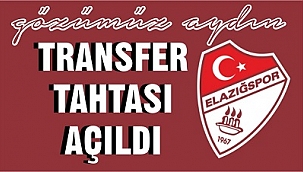 Elazığspor'da transfer tahtası açıldı