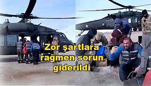 Arızaya helikopterli müdahale... 