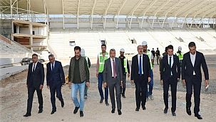Elazığ stadyumu ve Spor salonunda incelemelerde bulundu