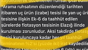 Flotasyon tesisini, İzabe tesisi olarak yutturmak istediler