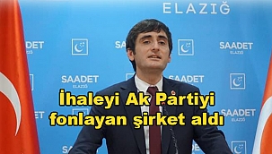 İktidar ihaleyi yangından mal kaçırır gibi Ak Partiyi fonlayan şirkete verdi 