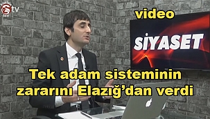 Tek adam sisteminin zararını Elazığ'dan verdi 