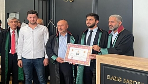 Elazığ Barosuna bir hukukçu daha katıldı