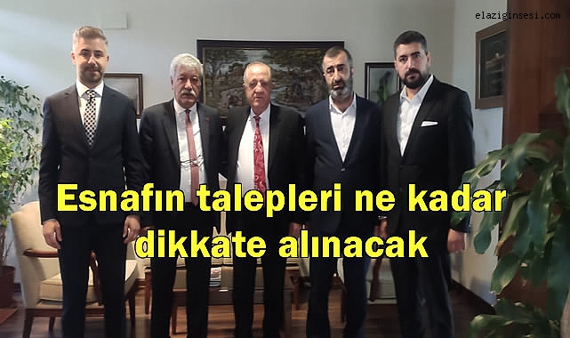 Oda Başkanları esnafa destek sağlanmasını için Ankara'daydı...