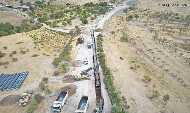 Elazığ İçmesuyu İsale hattı çalışmaları devam ediyor