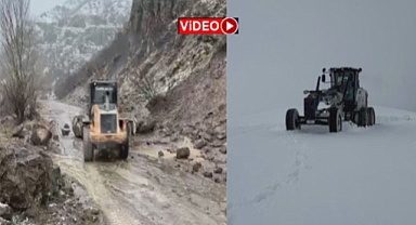 Elazığda Kar Yağışı İlçelerde 26 Köy Yolunu Ulaşıma Kapattı