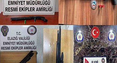 Elazığ'da 13 Adet Ruhsatsız Silah Ele Geçirildi