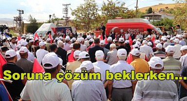 CHP Mitinginde üreticiler bilindik nutukları dinledi