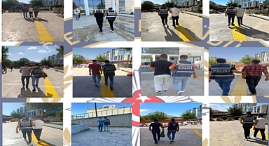 Elazığ'da çeşitli suçlardan kesinleşmiş 99 kişi yakalandı