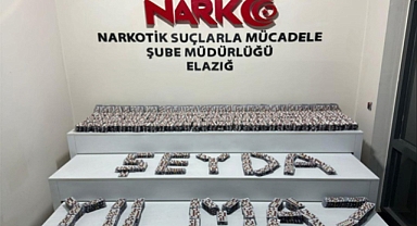 Elazığ Narkotik Şube Müdürlüğü 24864 adet sentetik madde ele geçirdi