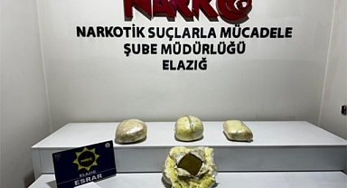 Elazığ'da piyasaya sürülmek üzere 7 kğ esrar ele geçirildi