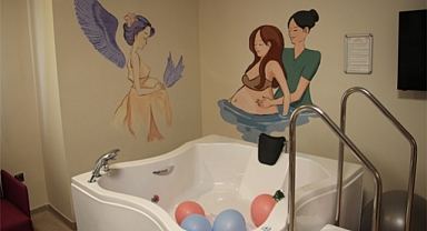 Elazığ'da, Suda doğum ünitesinde ilk doğum gerçekleşti