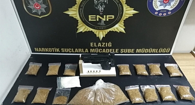 Elazığ'da piyasaya sürülmek üzere 15 parça uyuşturucu ele geçirildi
