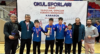 TOKİ Fırat Ortaokulu Dart'ta Türkiye ikincisi