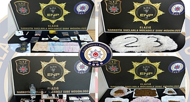 Elazığ'da Uyuşturucu Operasyonları: 17 şüpheli tutuklandı