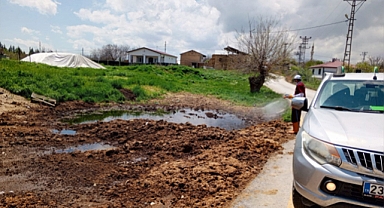 Elazığ'da yaz öncesi larva ilaçlama çalışmaları devam ediyor