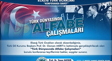 Türk Ocağın'dan; Türk Dünyasında alfabe çalışmaları konferansı
