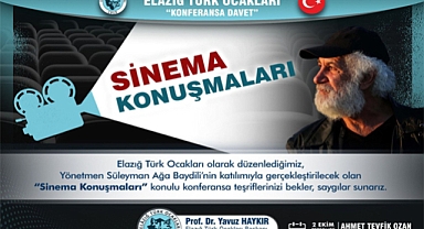 Elazığ Türk Ocakları, Sinema konuşmaları konulu bir konferans düzenleyecek