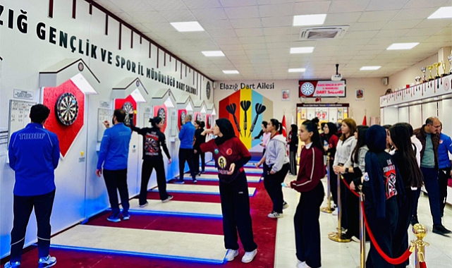 Elazığ'da Okul sporları dart heyecanı sona erdi