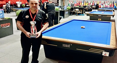 Elazığlı bilardocu Türkiye üçüncüsü oldu