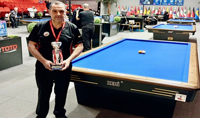 Elazığlı bilardocu Türkiye üçüncüsü oldu