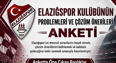 Devecioğlu'ndan: Elazığspor kulübünün problemleri ve çözüm önerileri anketi