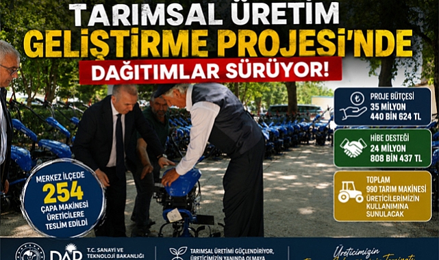 DAP Destekli Tarımsal Üretim Geliştirme Projesi'nde Makine Dağıtımları Sürüyor